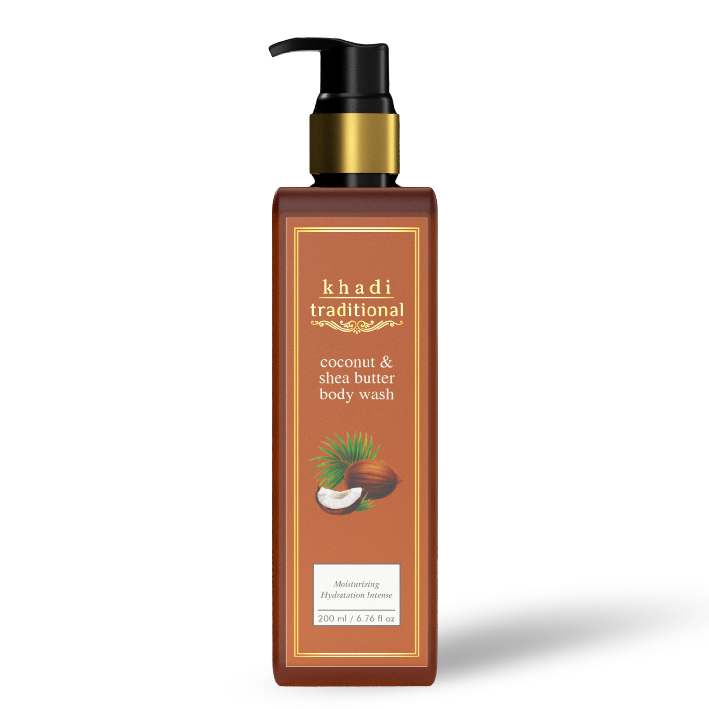 Khadi Traditional Coconut & Shea Butter Body Wash, Natural Body Cleanser to Brighten, Nourish & Deep Cleanse (SLS & Paraben Free) - 200 ml