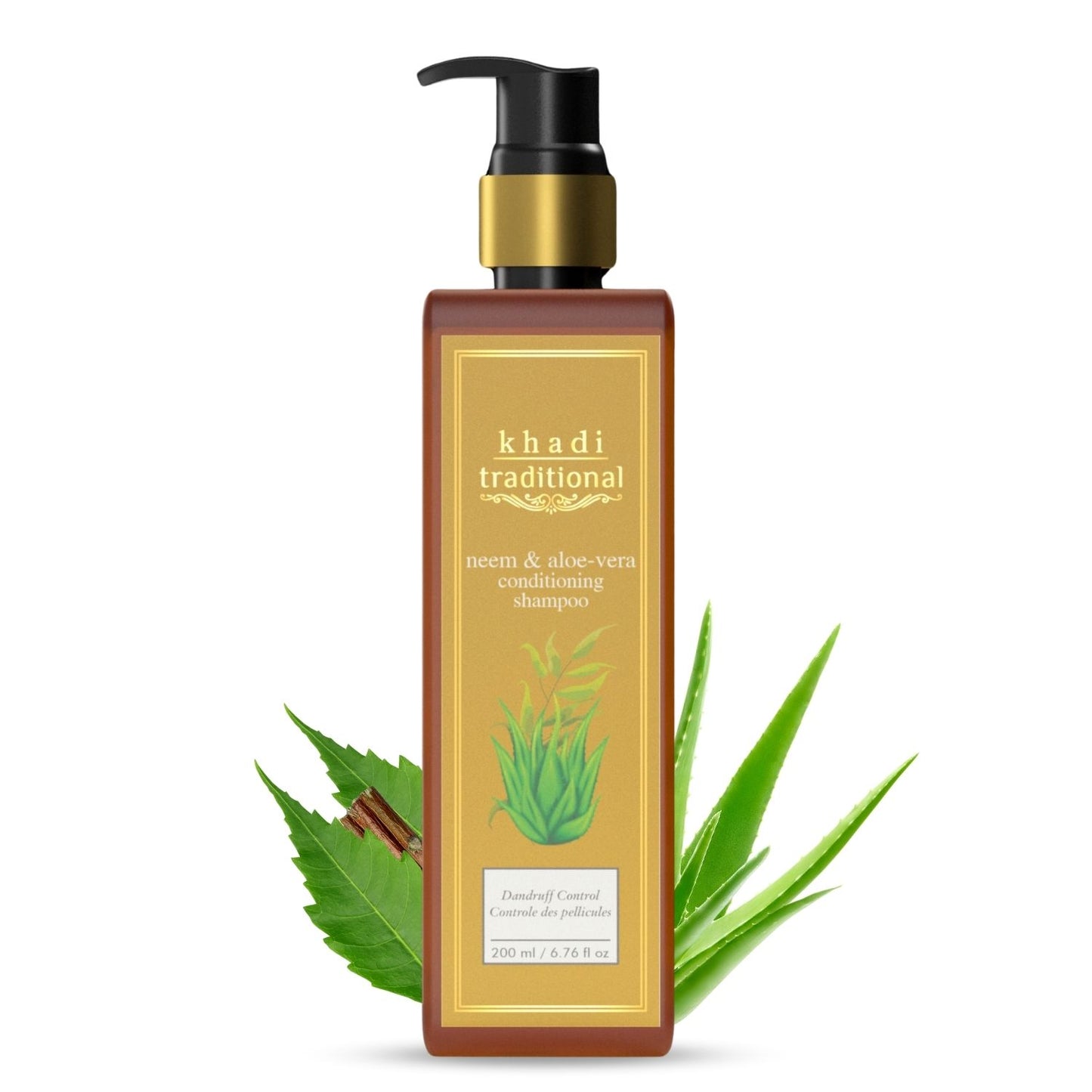 Khadi Traditional Neem & Aloe - Vera Shampoo for Women & Men | Strengthen & Smooth Dry and Frizzy Hair(200ml)