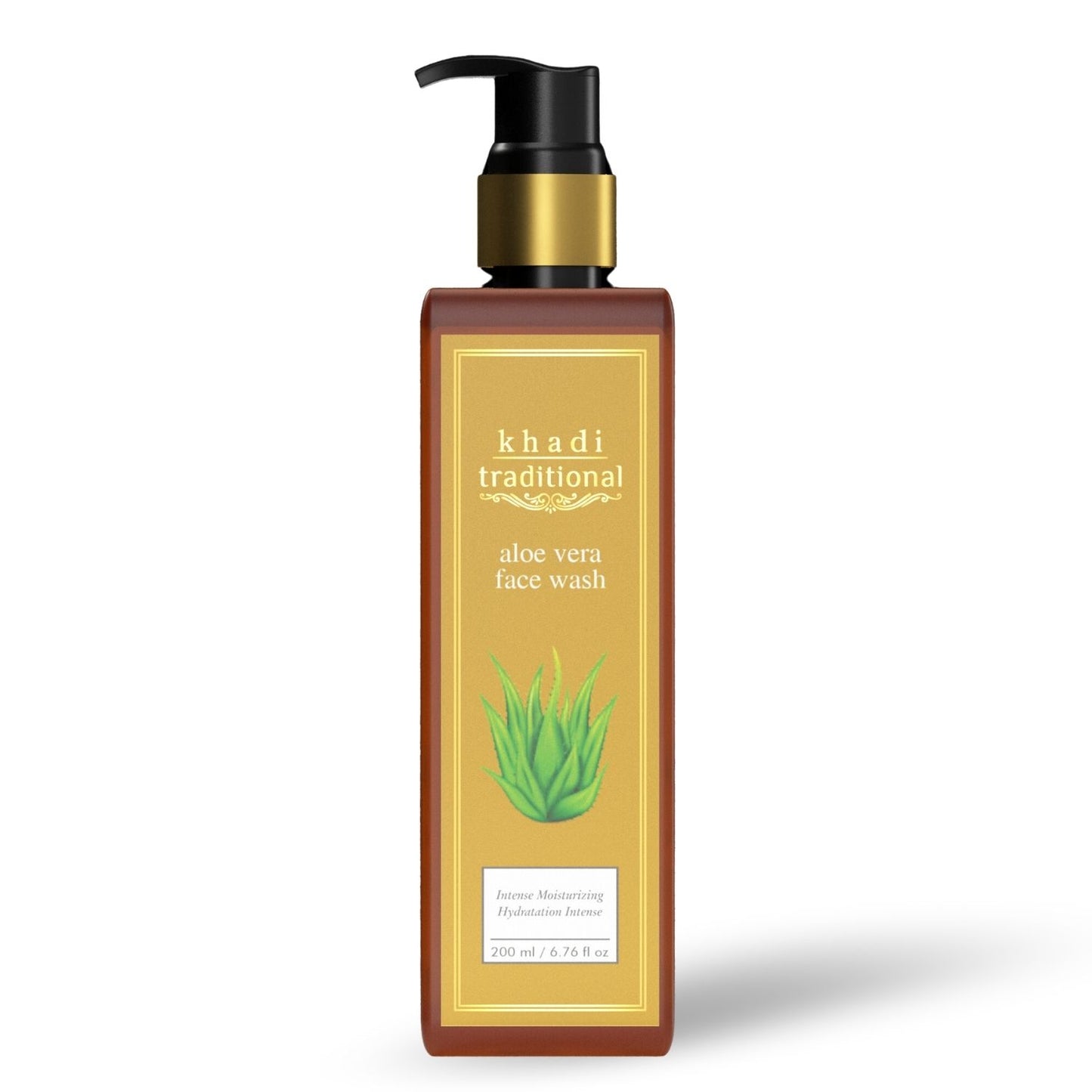 Khadi Traditional Aloe Vera Intense Moisturizing Face Wash, Natural Organic Face Cleanser for Hydrated Skin, Paraben & SLS Free (200 ml)