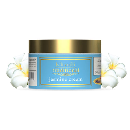 Khadi Traditional Jasmin Moisturizing Cream for Intense Hydration and Softness - 50gm