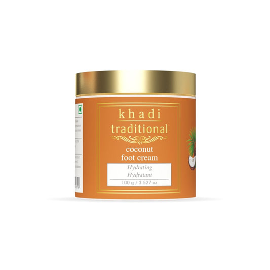 Khadi Traditional Coconut Foot Cream provides better Hydration to the thick foot skin (100gm)