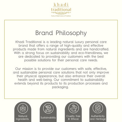 Khadi Traditional Moisturising Lotion with Sandal & Turmeric | Soothing & Nourishing Body Lotion for Men & Women | Paraben & Silicone Free | Suitable for All Skin Types | 200ml
