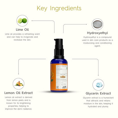 Khadi Traditional Vitamin C Face Serum | Hydrates & Repairs Skin | Boosts Collagen & Elastin | Smooths Wrinkles | Suitable for All Skin Types (30 ml)