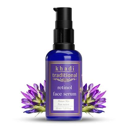 Khadi Traditional Retinol Face Serum | Hydrates & Repairs Skin | Boosts Collagen & Elastin | Smooths Wrinkles | Suitable for All Skin Types (30 ml)