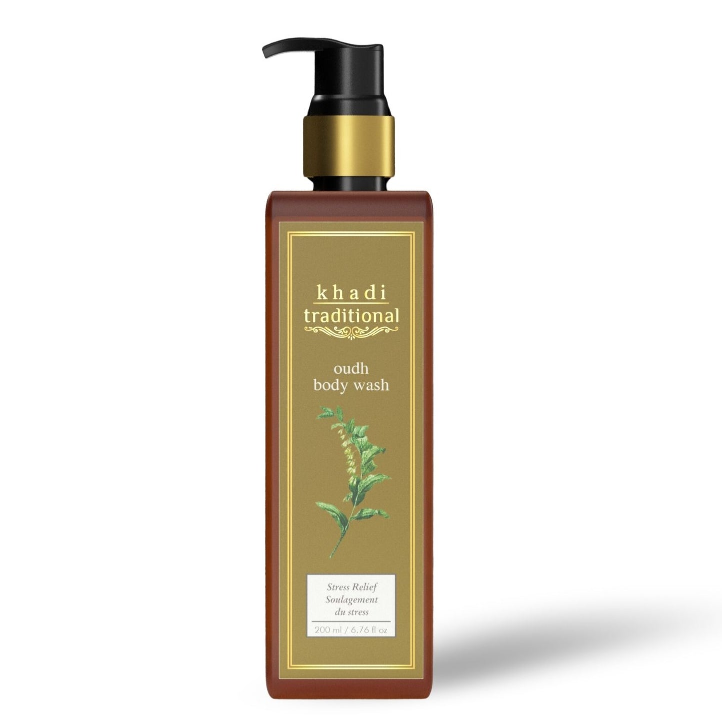 Khadi Traditional Oudh Body Wash | Gentle Shower Gel for Healthy Skin | Calms Sunburns & Softens Skin | Sulfate & Paraben Free | Suitable for All Skin Types (200 ml)